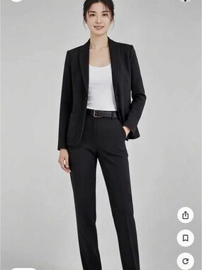 James Perse Shawl Collar Cotton Fleece Blazer Black Size 2